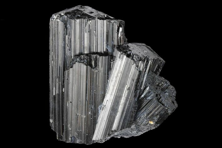Terminated Black Tourmaline (Schorl) Crystal Cluster - Madagascar #174147